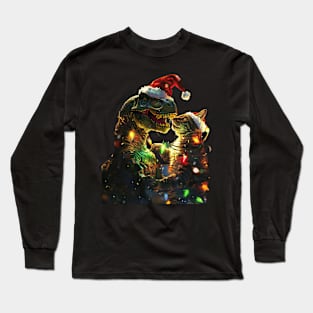 Cat Dinosaur Kingdom Long Sleeve T-Shirt